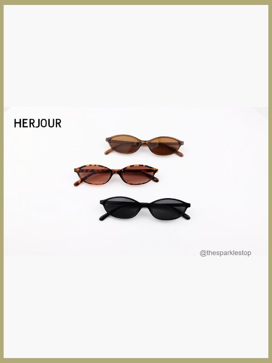 Retro Oval Cat Eye Sunglasses with UV Protection main image 5